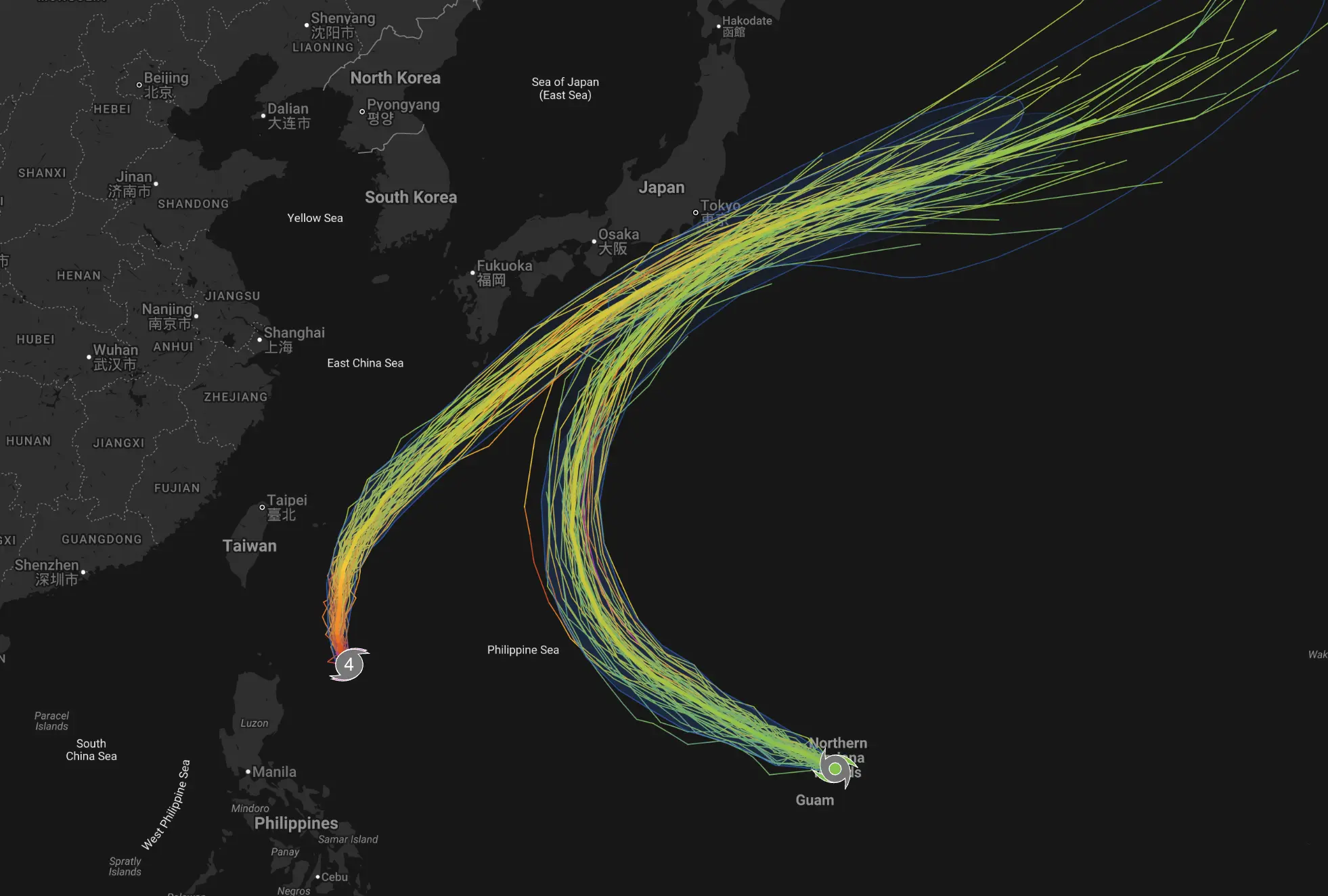 Two Pacific Storms Are Turning Toward Japan — Okinawa, Kyushu and Honshu Need to Watch the Weekend Forecast Typhoon Mekkhala and Tropical Storm Higos