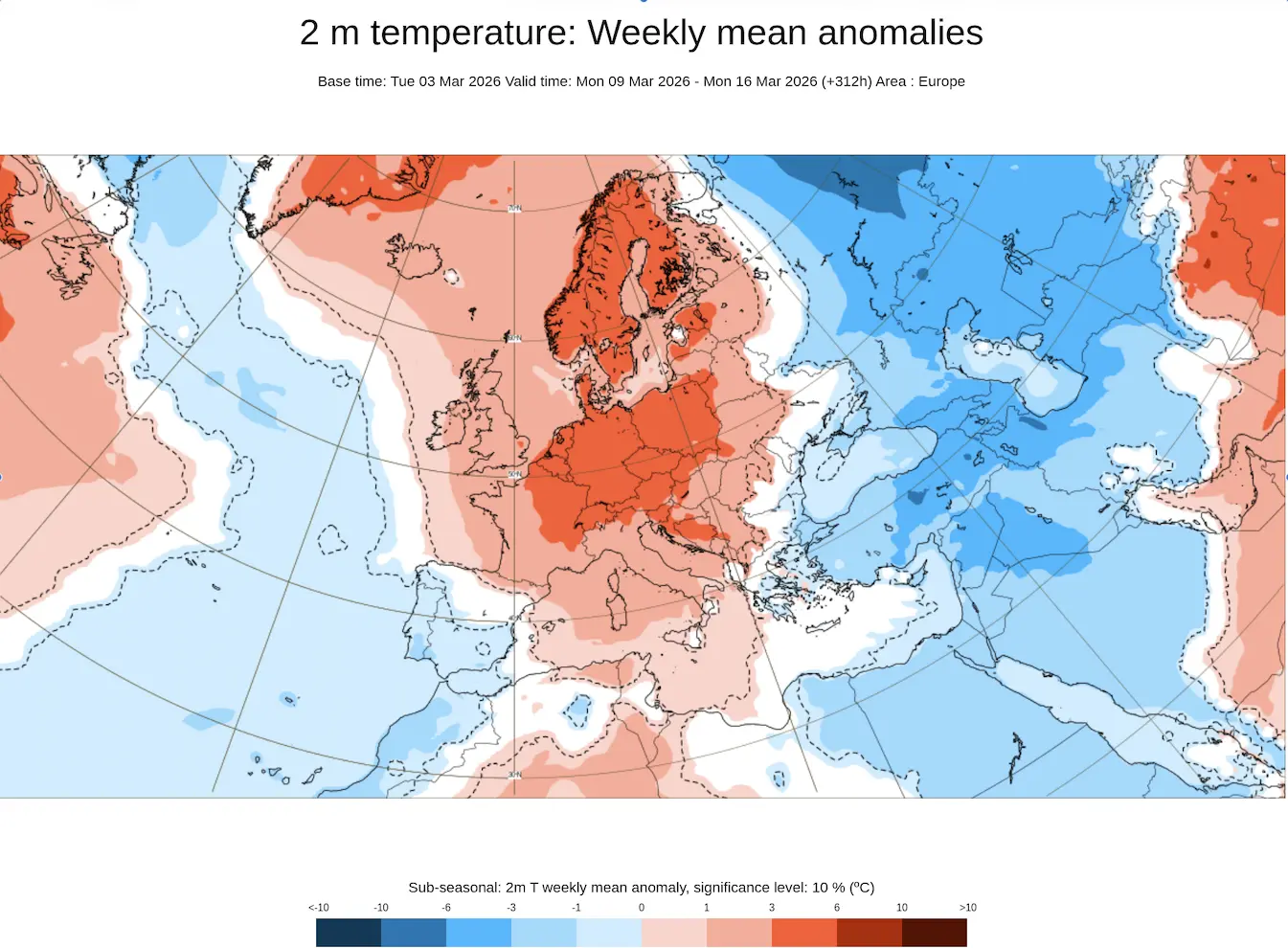 Europe weather forecast March 2026