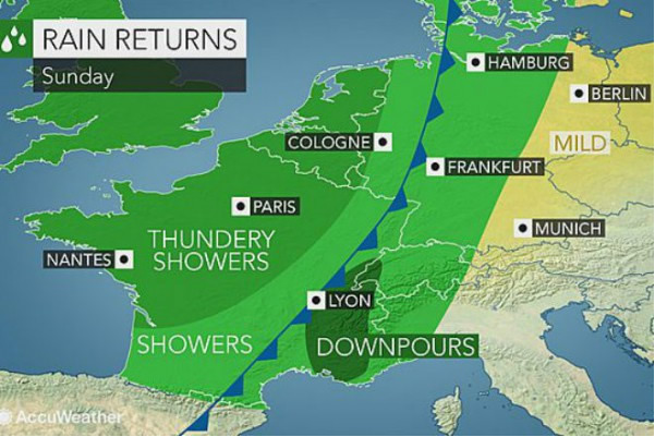 Шторм "Кэти" принесет дождливую погоду в Германию и Великобританию