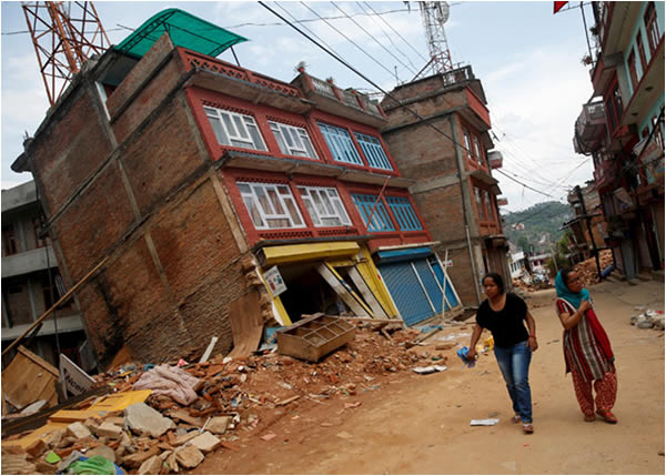 В Непале после землетрясения сдвинулись районы