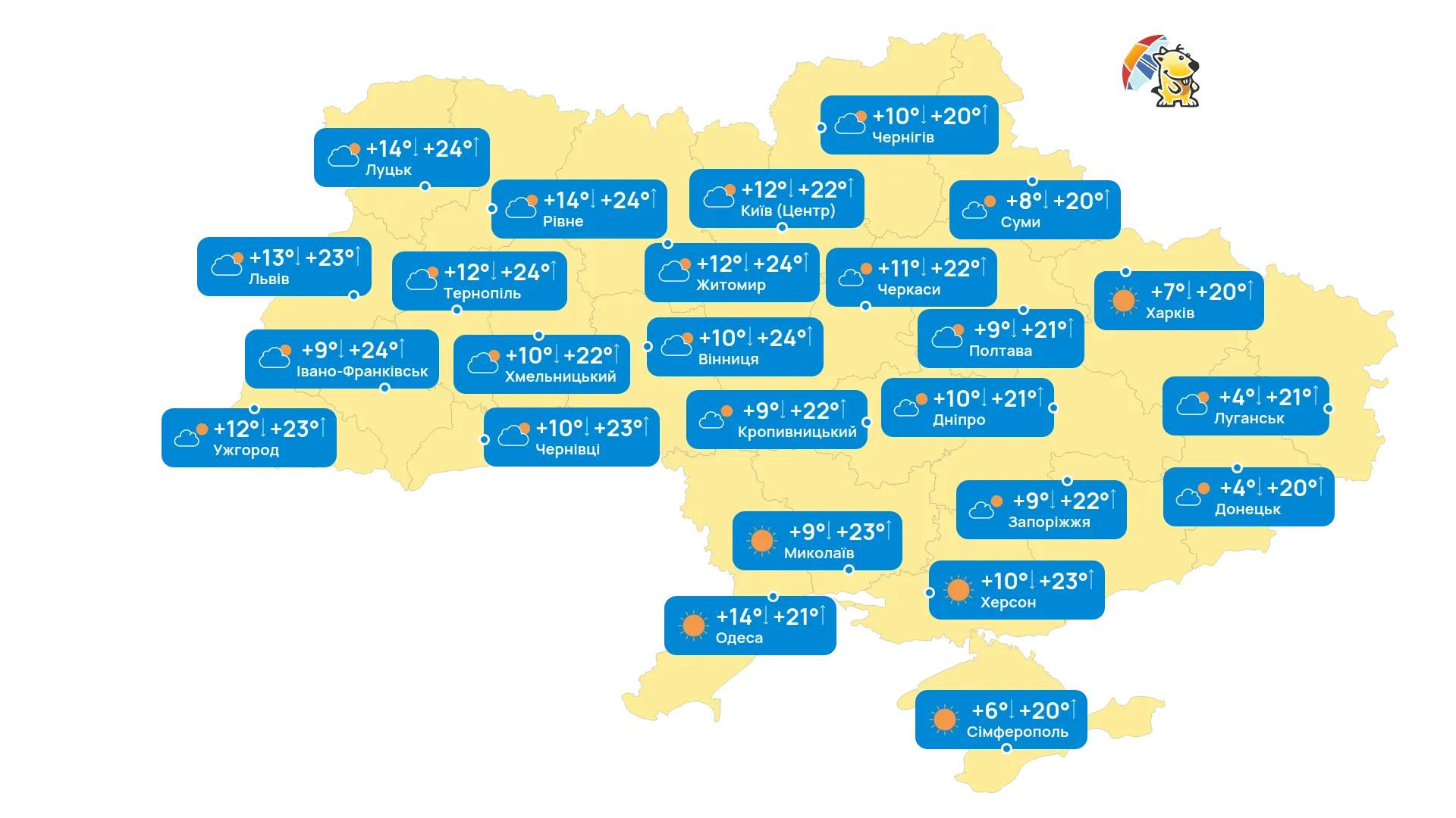 мапа погоди україна