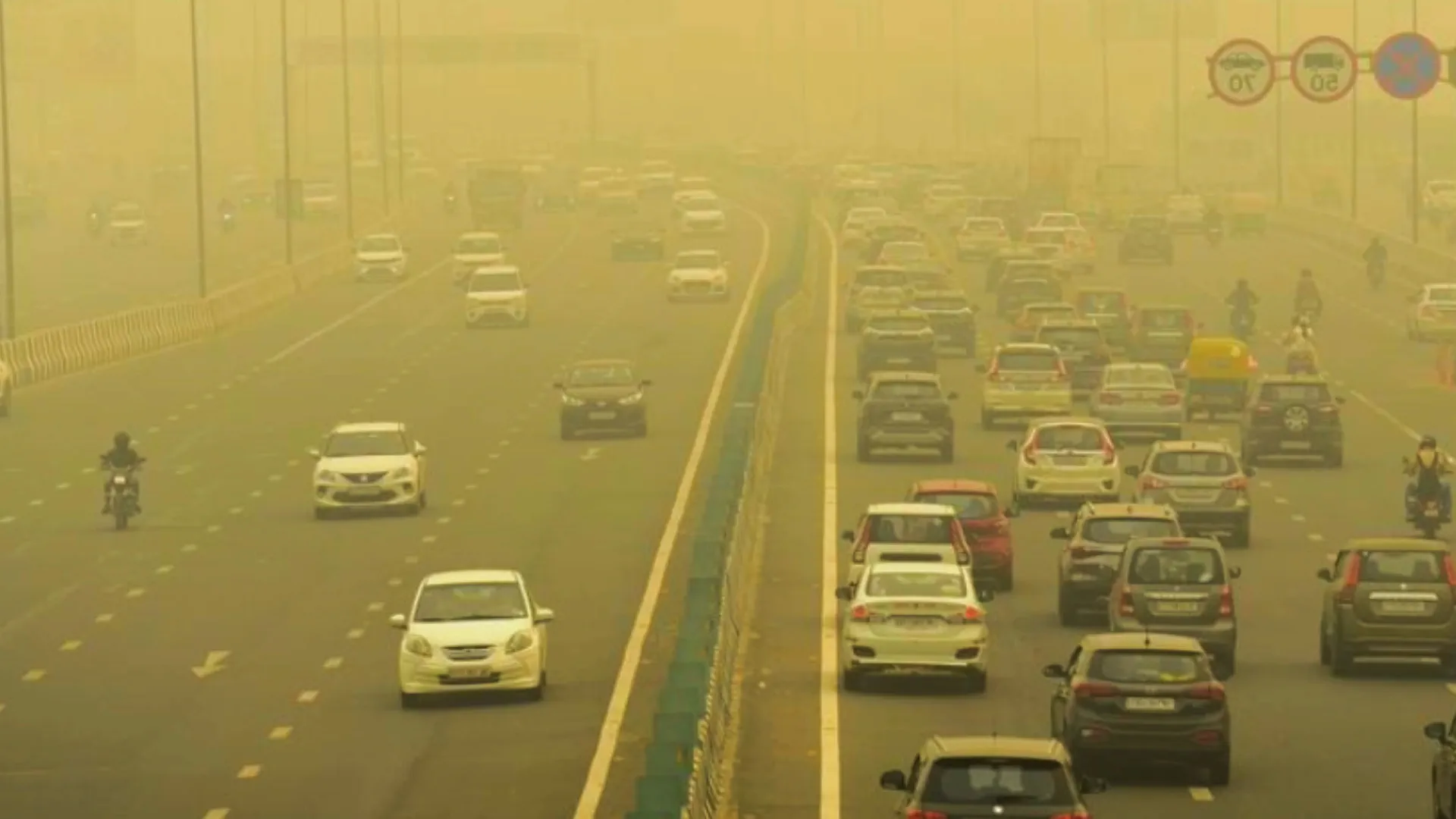 Severe air pollution in India's New Delhi