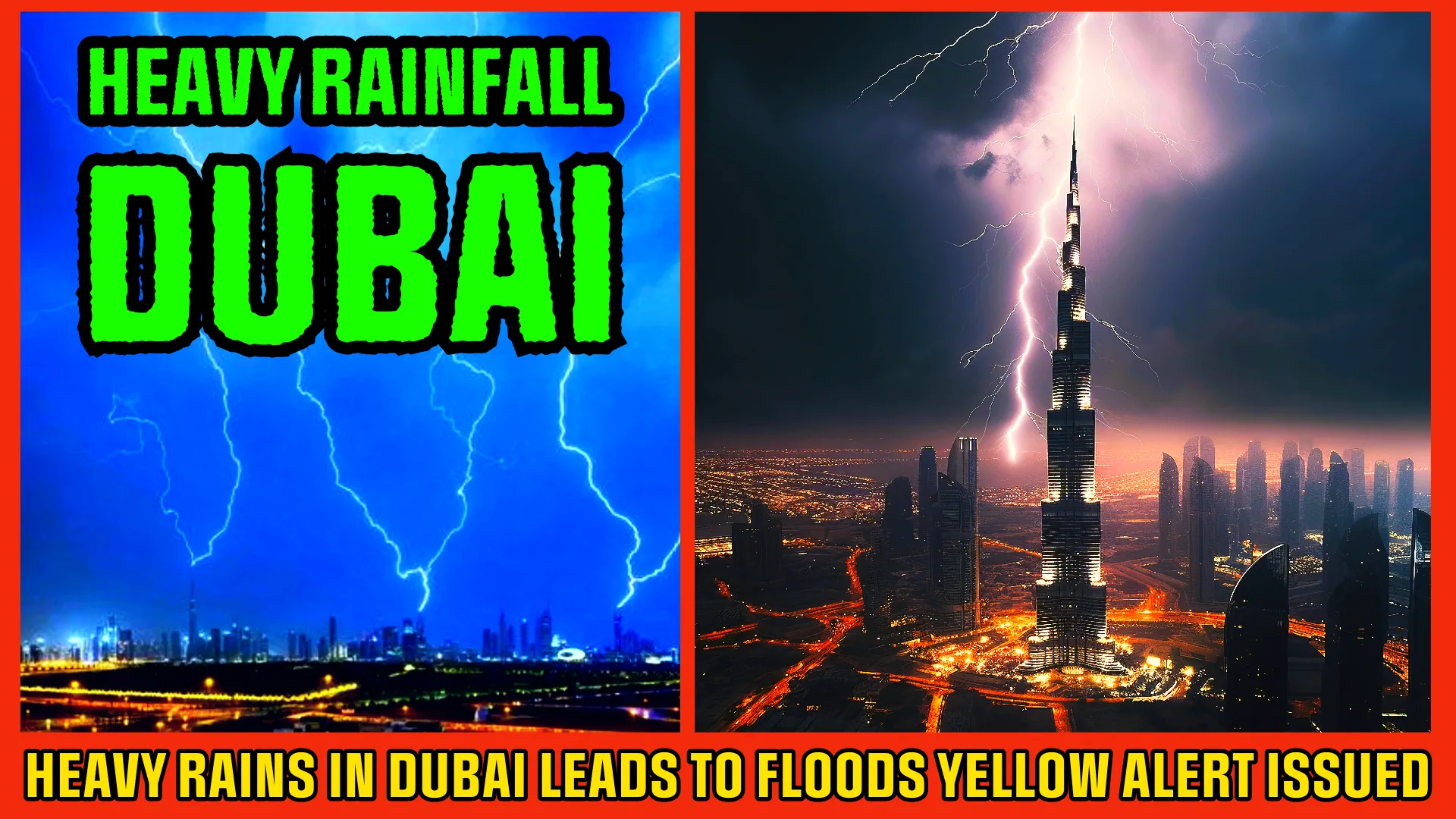 Heavy Rainfall Causes Flooding Across Dubai Flight Disruptions Reported