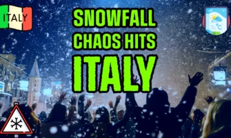 Snowfall Chaos Hits Aosta Valley, Italy.