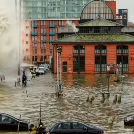 Germany under WATER! Storm Zoltan caused severe flooding in Hamburg.