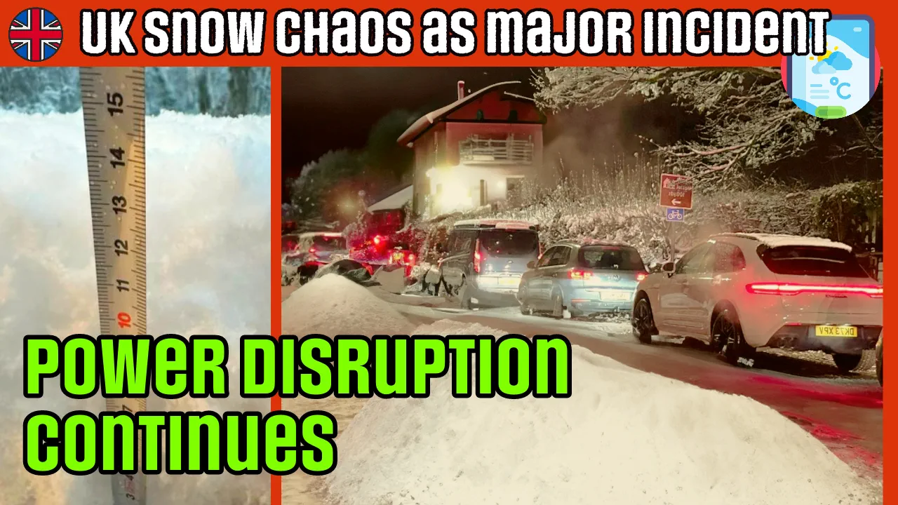 Snow chaos across UK : Thousands Left Without Power