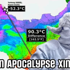 China Frozen Apocalypse : Xinjiang Shatters Temperature Records -52.3°C
