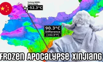 China Frozen Apocalypse : Xinjiang Shatters Temperature Records -52.3°C