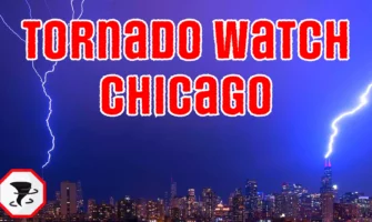 Chicago is under a tornado watch and severe thunderstorm warning.