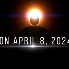 Total eclipse in the United States on April 8, 2024. The trajectory of a solar eclipse.