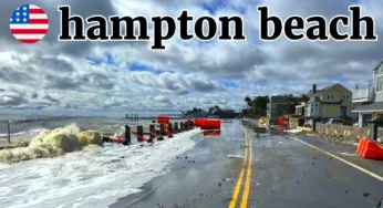 Hampton Beach Underwater: High Tide Chaos Engulfs Seacoast Towns