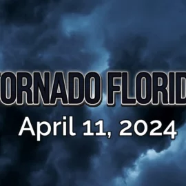 Tornado in Jacksonville, Florida on the Atlantic Coast