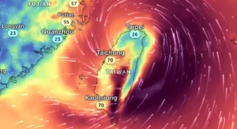 Typhoon Gaemi Dropped on Taiwan and China - Unleashes 240km/h Winds and 500mm Rain.