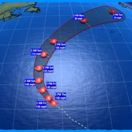 Hurricane Kirk expected to reach the United States by Sunday