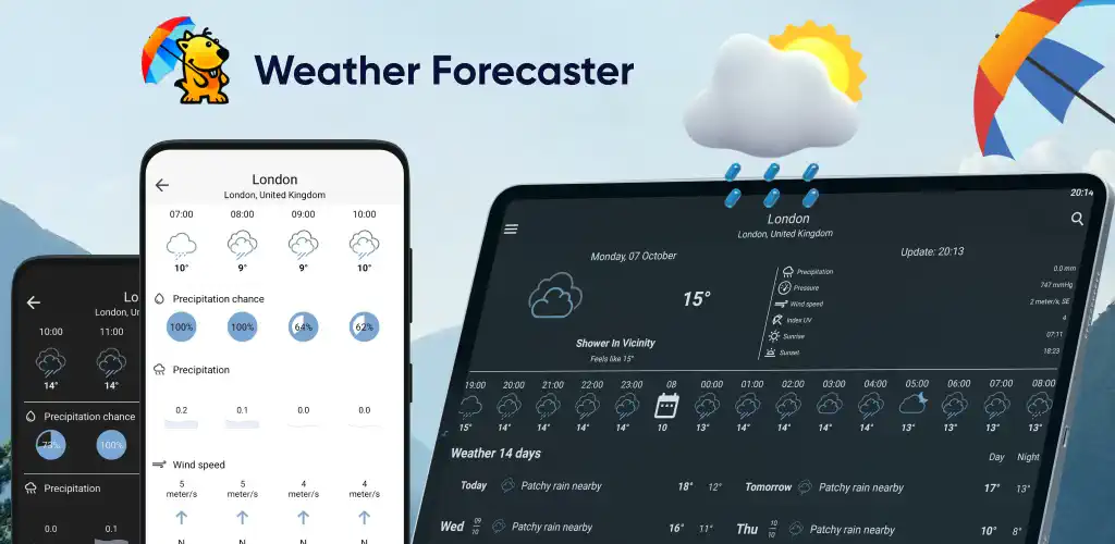 Weather Forecaster on Tablet