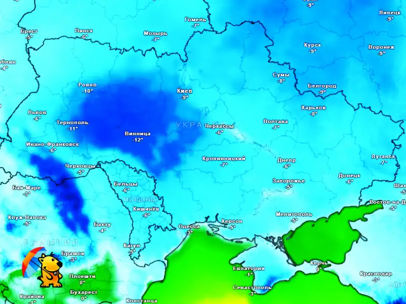 Сильные ночные заморозки