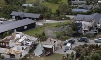 Tornado in New Zealand, damaged homes, massive power outages