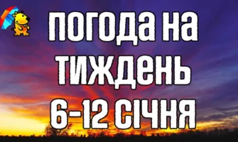 В Украину идет потепление. Погода на неделю с 6 по 12 января 2025.