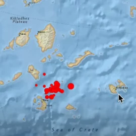 Earthquake swarm, magnetic storms and tsunami threat