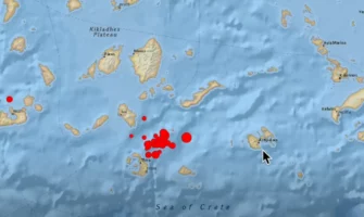 Earthquake swarm, magnetic storms and tsunami threat